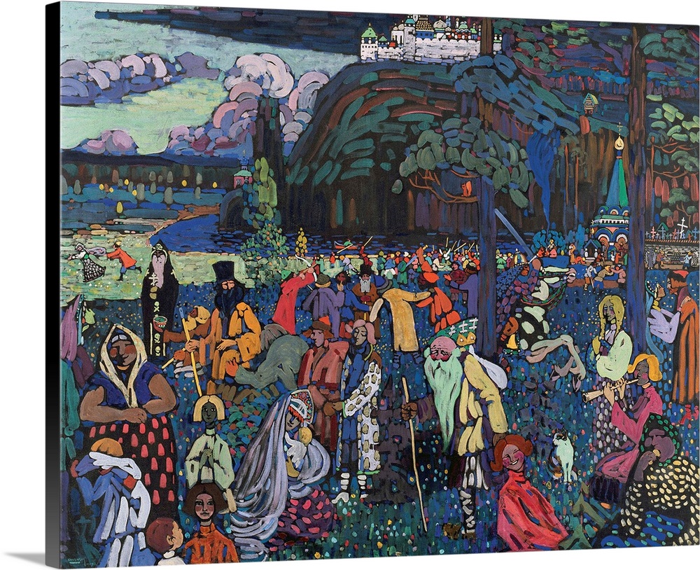 Colourful Life (Motley Life) 1907 (originally tempera on canvas) by Kandinsky, Wassily (1866-1944).