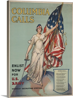 Columbia Calls--Enlist Now For US Army, C1917