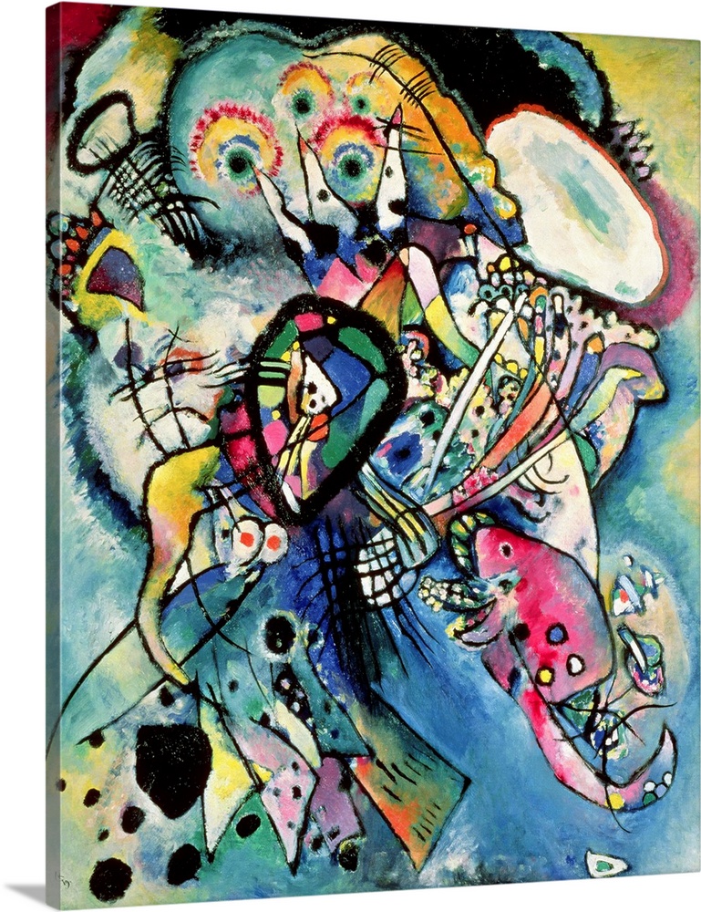 Composition No. 218, 1919 (originally oil on canvas) by Kandinsky, Wassily (1866-1944)