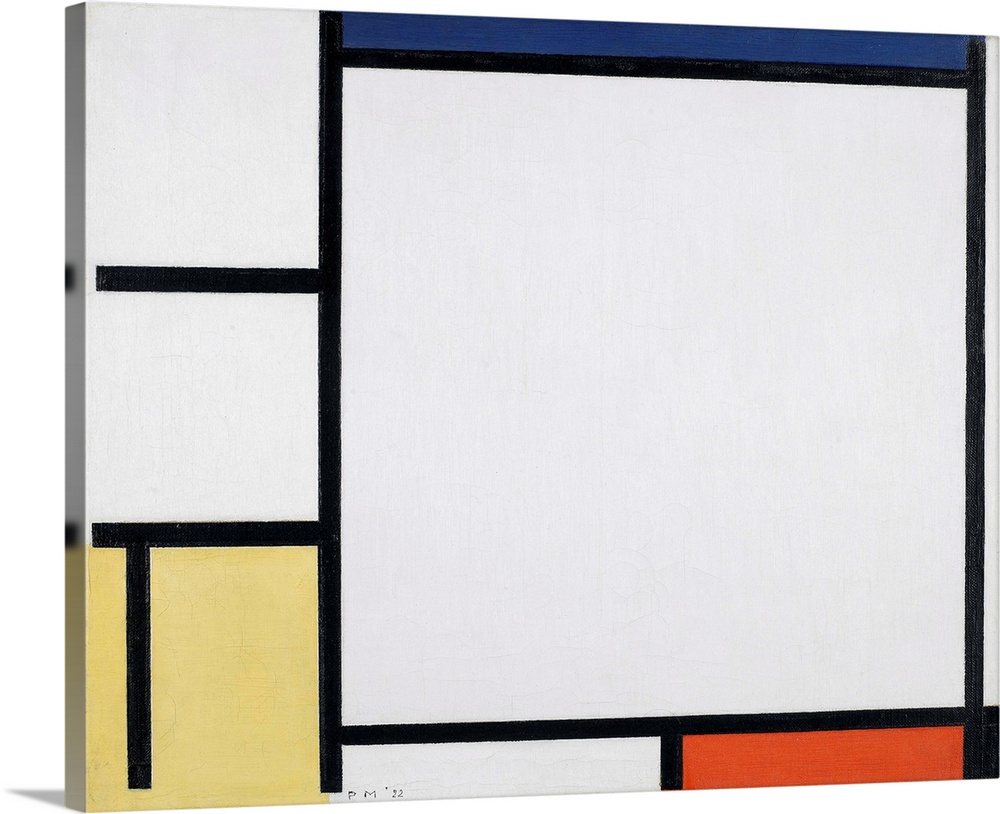 Composition with Blue, Red, Yellow and Black, 1922 (originally oil on canvas) by Mondrian, Piet (1872-1944)