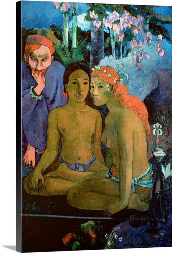 XIR7025 Contes Barbares, 1902 (oil on canvas)  by Gauguin, Paul (1848-1903); 130x91.5 cm; Museum Folkwang, Essen, Germany;...
