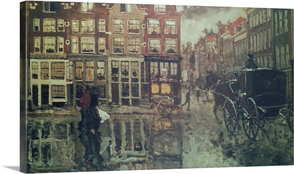 BAL5656 Corner of Leidsche Square, Amsterdam (oil)  by Breitner, Georg-Hendrik (1857-1923); Private Collection; Dutch, out...