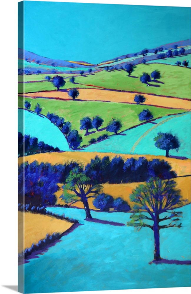 Cotswold valley, 2024. (Originally acrylic on board.)