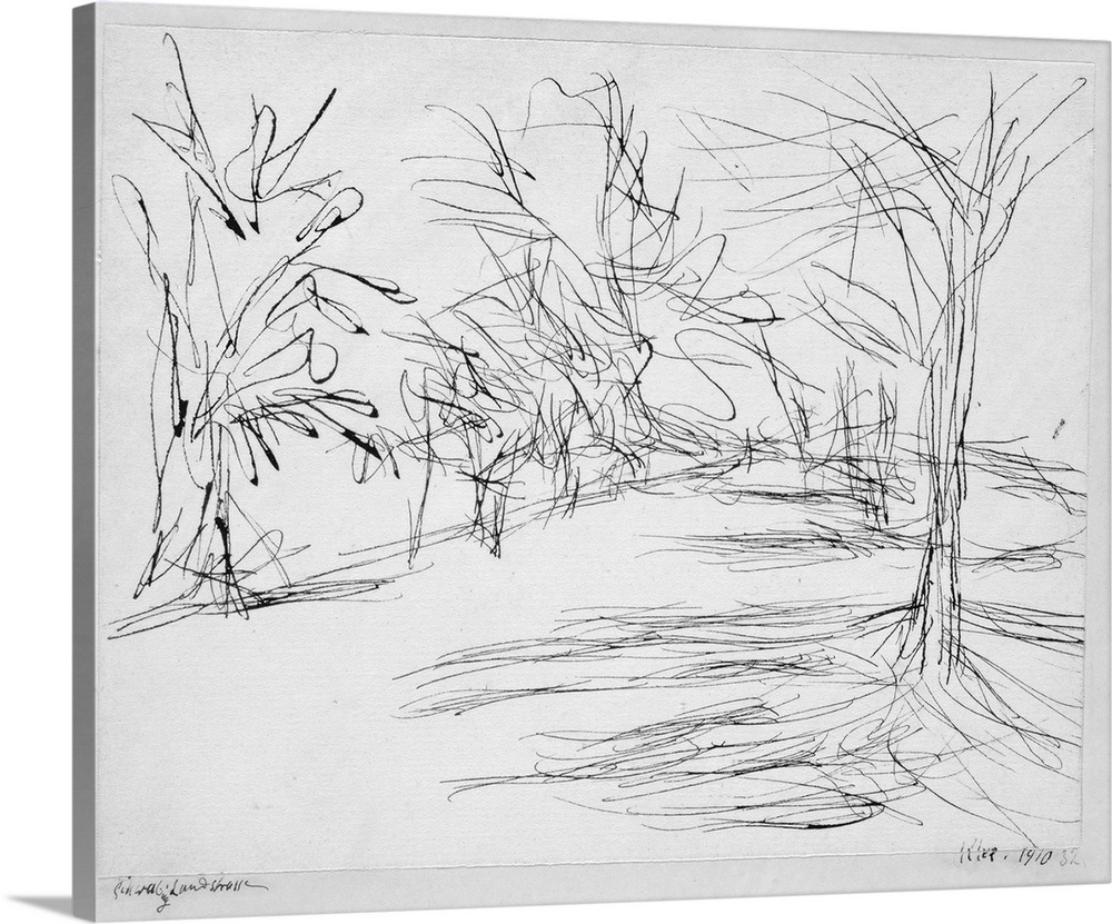 Country road to Schwaing, 1910 (no 32) (originally pen on paper on cardboard) by Klee, Paul (1879-1940)