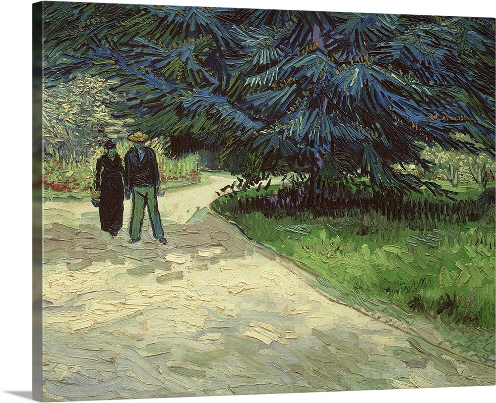 BAL9981 Couple in the park, Arles, 1888; by Gogh, Vincent van (1853-90); oil on canvas; 73x92 cm; Private Collection; Dutc...