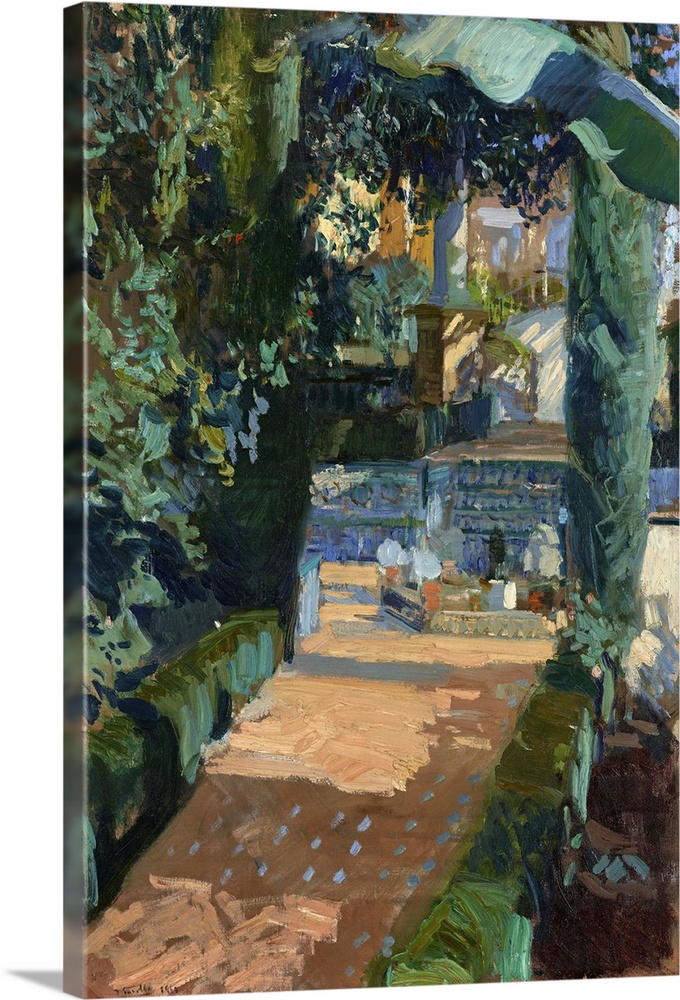 Court of the Dances, Alcazar, Sevilla, 1910, oil on canvas.  By Joaquin Sorolla y Bastida (1863-1923).