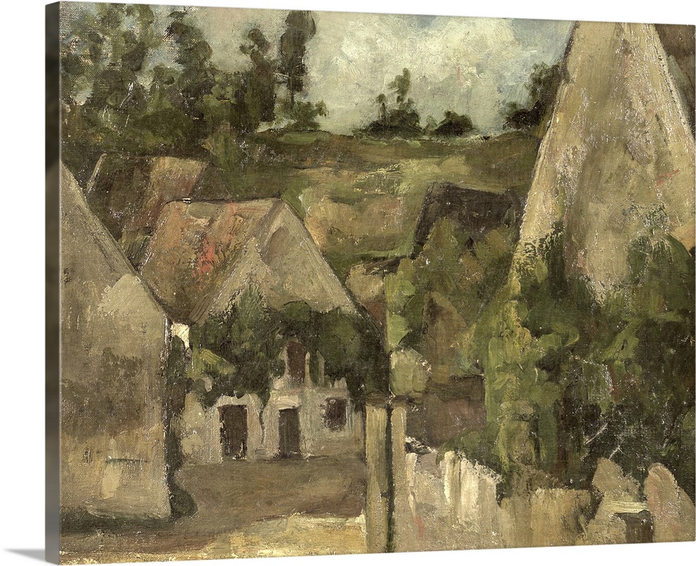 XIR206411 Crossroads at the Rue Remy, Auvers, c.1872 (oil on canvas)  by Cezanne, Paul (1839-1906); 38x45.5 cm; Musee d'Or...