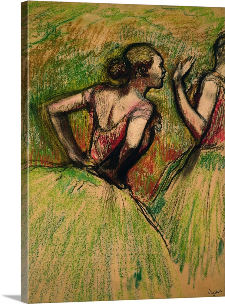 Dancers, 1895 (pastel and charcoal on paper) by Degas, Edgar (1834-1917)