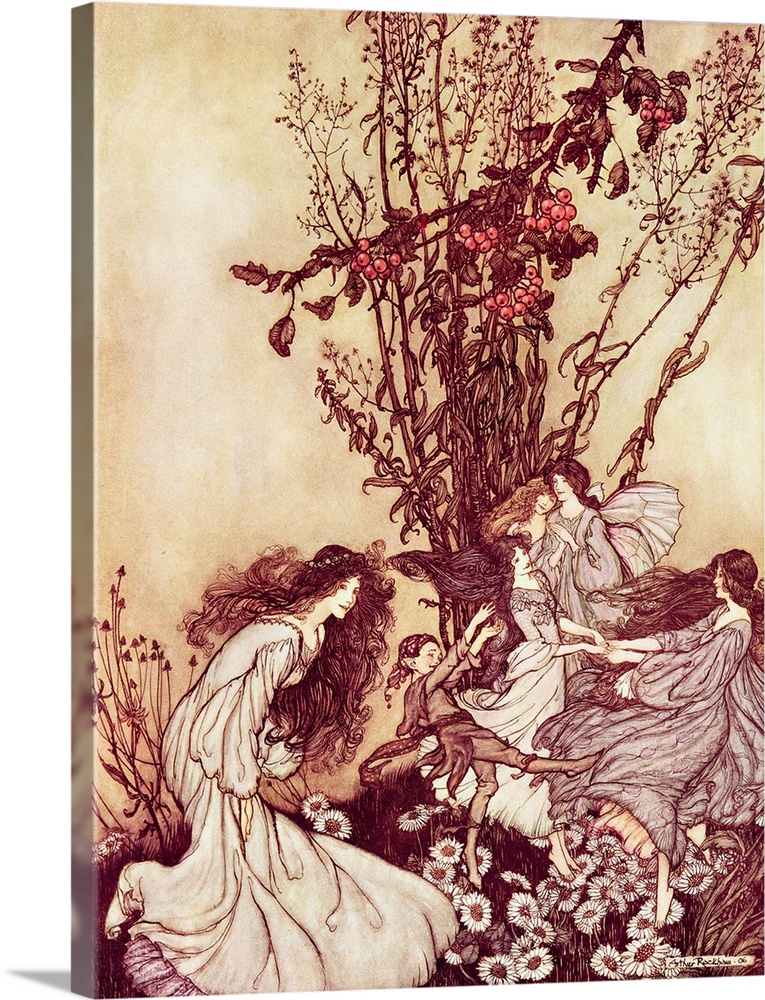 ECD14287 "Dancing with the Fairies" from 'Peter Pan in Kensington Gardens' by J.M. Barrie, 1906 34:Peter Pan in Kensington...