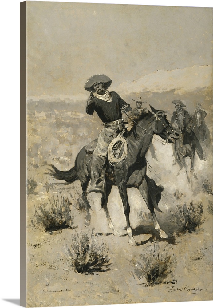 Days On The Range (Hands Up), 1902 (Originally oil on canvas)