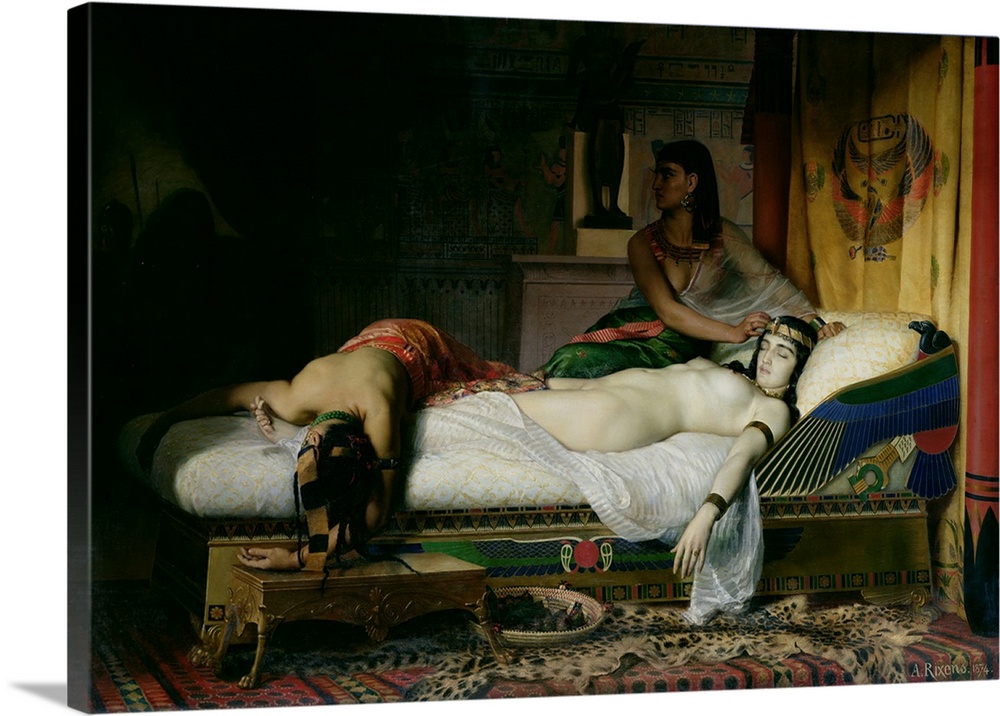 XIR26262 Death of Cleopatra, 1874 (oil on canvas)  by Rixens, Jean-Andre (1846-1924); 200x290 cm; Musee des Augustins, Tou...