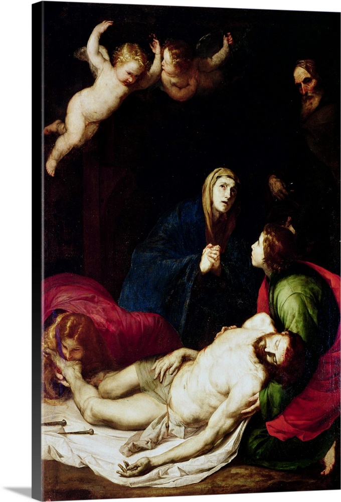 Descent from the Cross (oil on canvas); by Ribera, Jusepe de (lo Spagnoletto) (c.1590-1652); Museo Nazionale di San Martin...