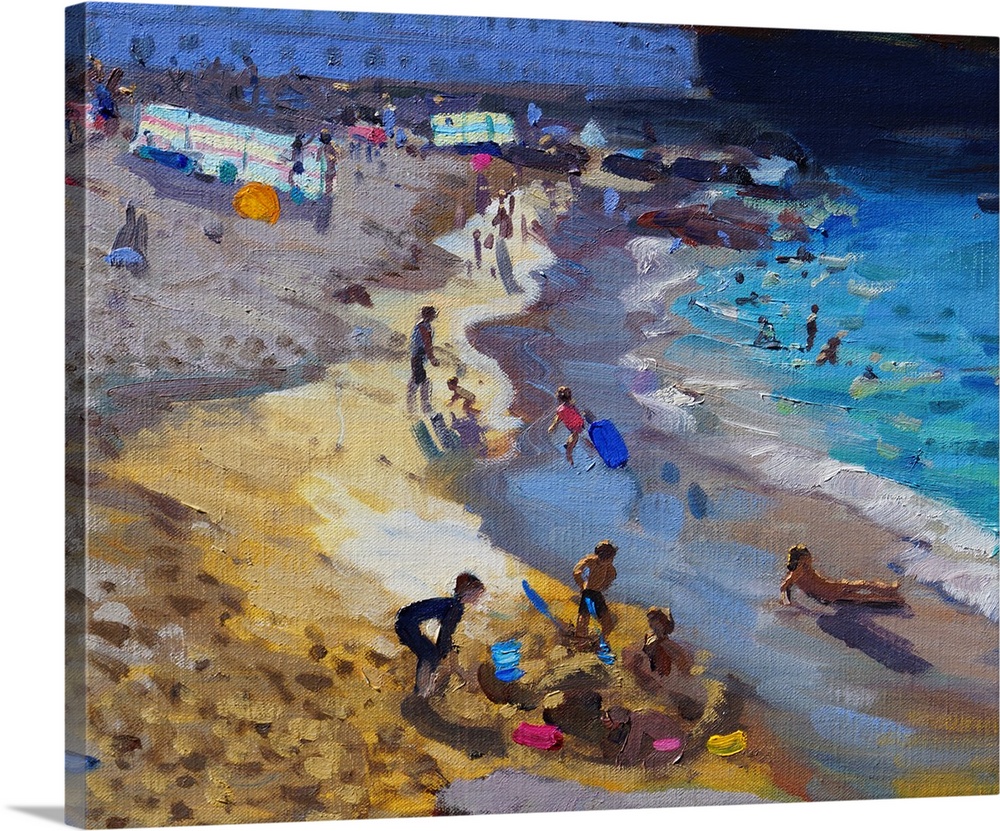 Detail of Overlooking Porthmeor Beach, St Ives, 2015, oil on canvas.  By Andrew Macara.