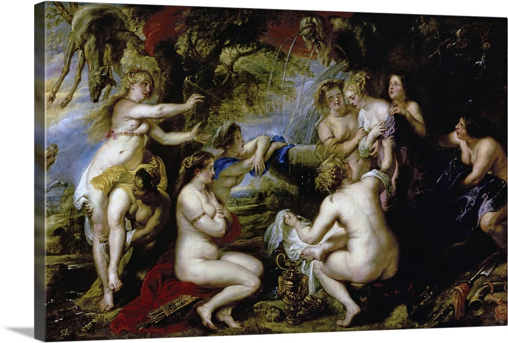 XIR61823 Diana and Callisto, c.1638-40 (oil on canvas)  by Rubens, Peter Paul (1577-1640); 202x323 cm; Prado, Madrid, Spai...