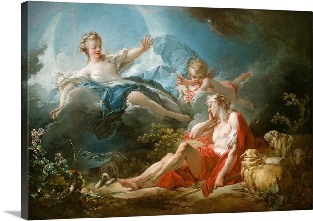 Diana and Endymion, c. 1753-56, oil on canvas.  By Jean-Honore Fragonard (1732-1806).