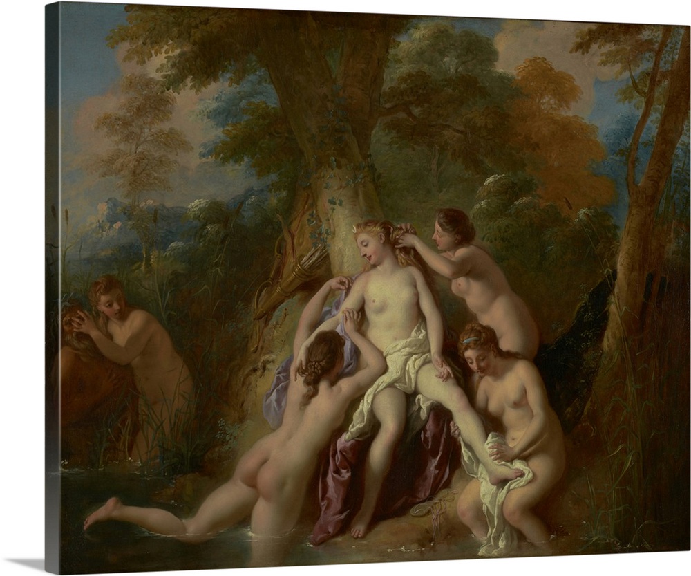 Diana and Her Nymphs Bathing, 1722-4, oil on canvas.  By Jean Francois de Troy (1679-1752).