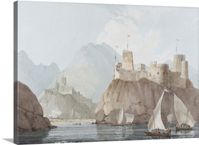 East View of the Forts Jellali and Merani, Muskah, Arabia, June 1793