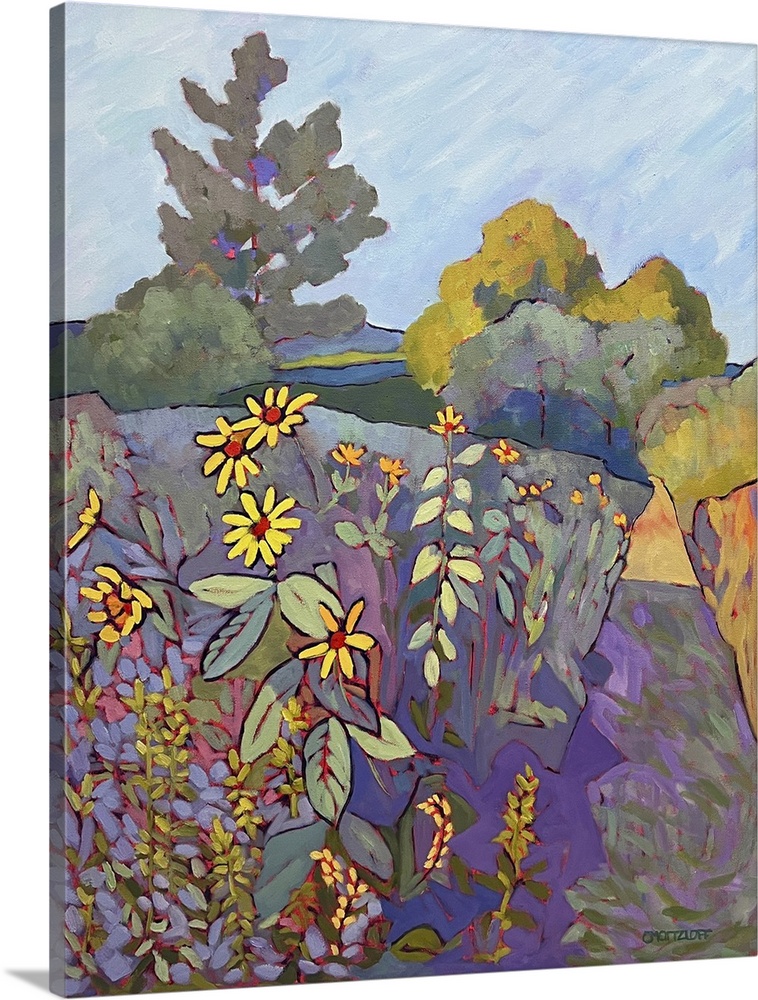 Embraced by nature, 2023. (Originally oil on canvas.)