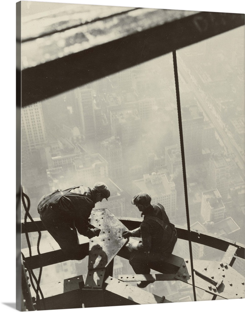 Empire State Building, New York, 1931, b/w photo.  By Lewis Hine (1874-1940).