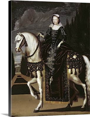 Equestrian Portrait Of Marie De Medici (1573-1642)