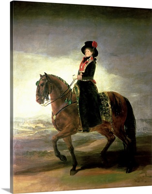 Equestrian portrait of Queen Maria Luisa, wife of King Charles IV of Spain, 1799