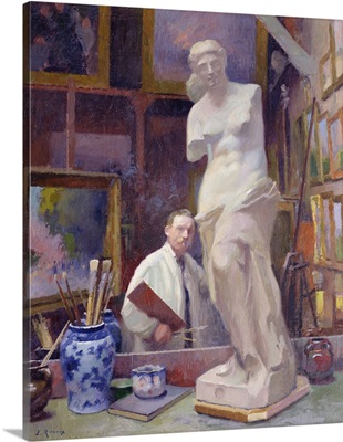 Ernest Renoux in his Studio, 50, rue Saint-Didier
