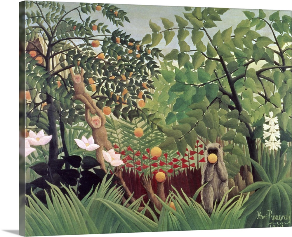 BAL73374 Exotic Landscape, 1910  by Rousseau, Henri J.F. (Le Douanier) (1844-1910); oil on canvas; 130x162 cm; Norton Simo...