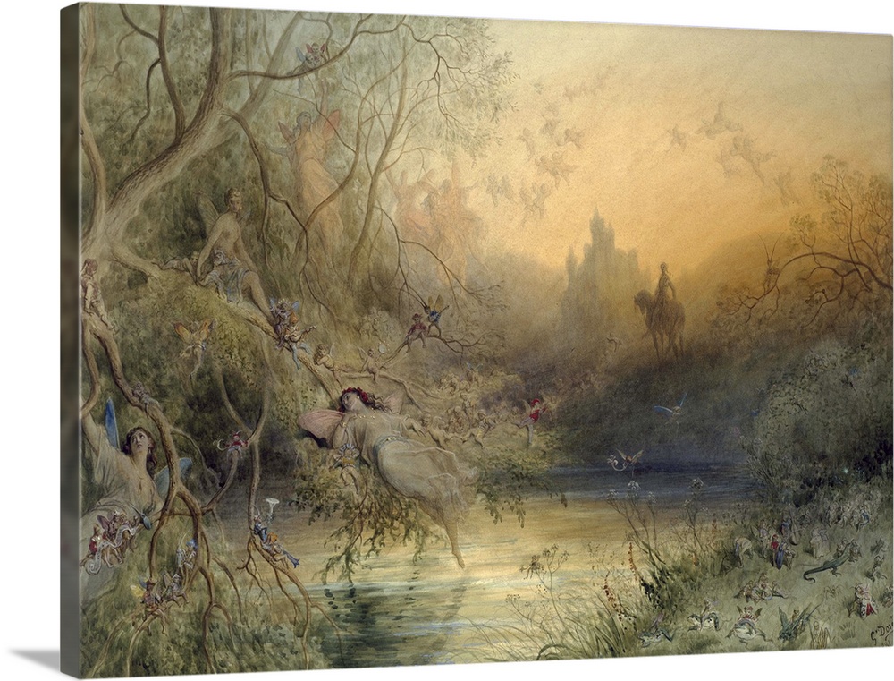 Fairy Land, 1881, watercolor with gouache over graphite on cream wove paper.