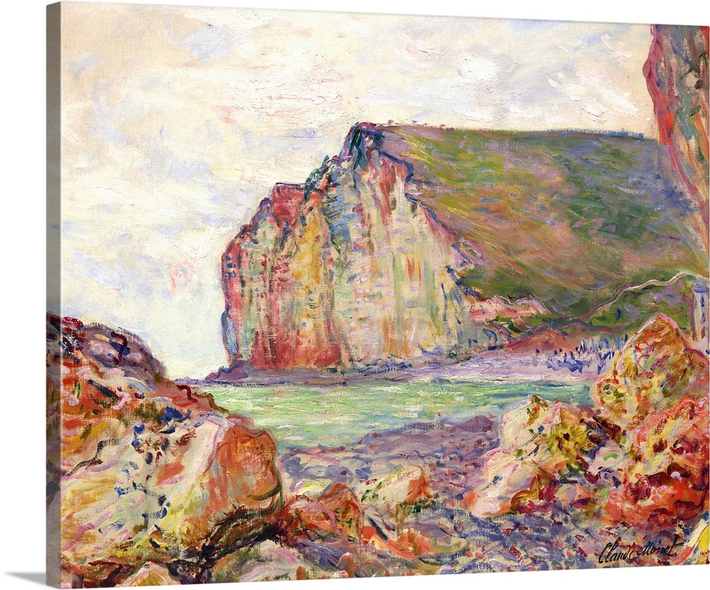 Falaises des Petites-Dalles, 1884 (originally oil on canvas) by Monet, Claude (1840-1926)