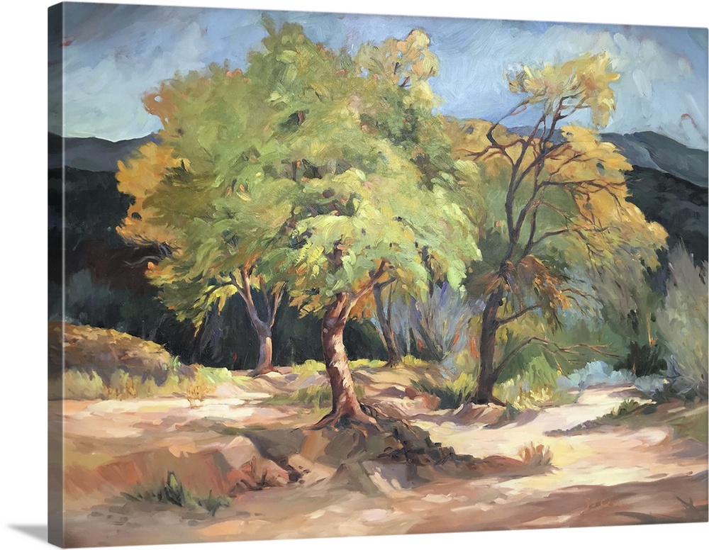 Fall on the Rio Grande Beto junction, 2001. (Originally oil on canvas.)