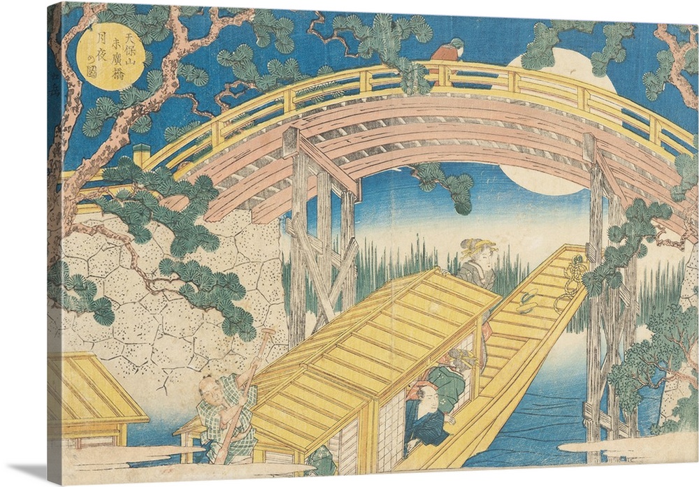 Fan Bridge by Moonlight, from 'Views of Mount Tempo', 1834