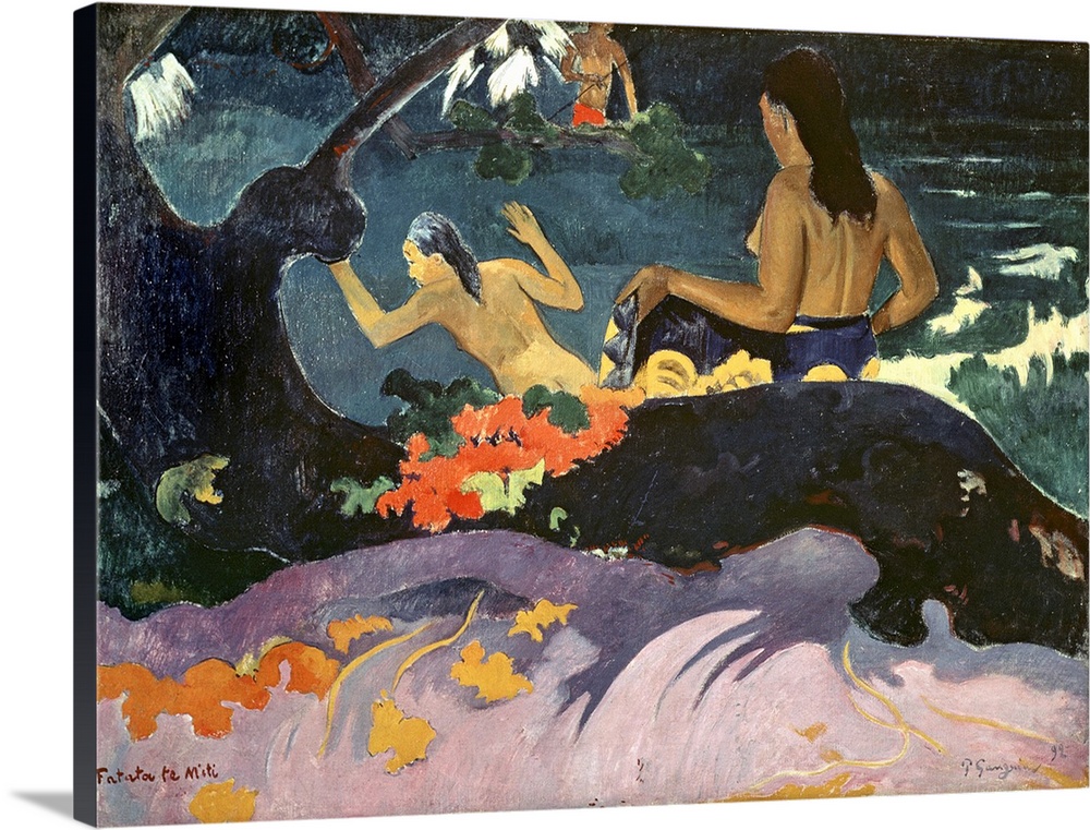 Paul Gauguin,Fatata te Miti,By the Sea,Framed Prints,wall art prints,large wall art oversized,f1284