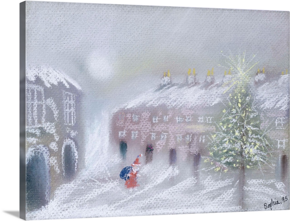 Father Christmas, 1995, pastel on paper.  By Sophia Elliot.