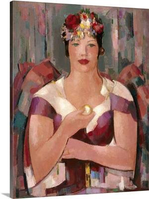 Female Figure In Floral Hat, 1941