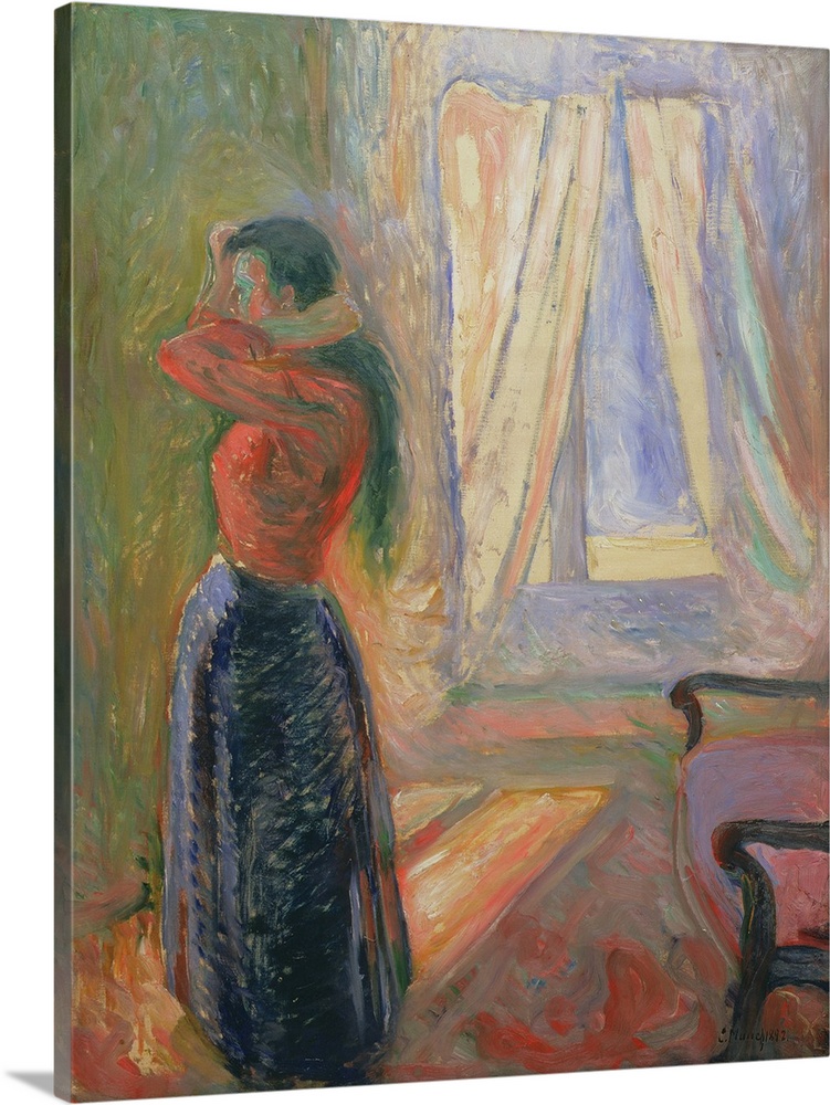 Femme A la Toilette, 1892 (originally oil on canvas) by Munch, Edvard (1863-1944)