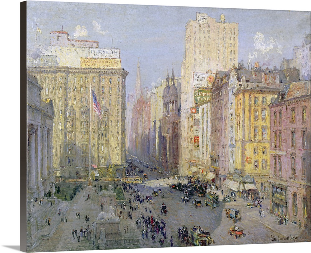 Fifth Avenue, New York, 1913 (oil on canvas)  by Cooper, Colin Campbell (1856-1937); Musee d'Orsay, Paris, France; Giraudo...