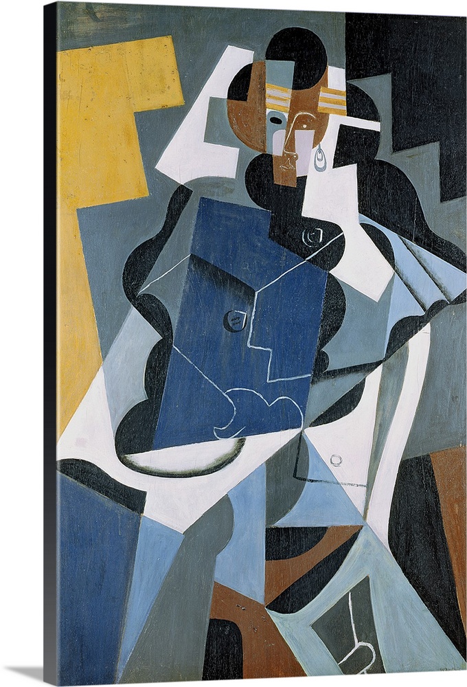Figure of a Woman, 1917 (oil on canvas)  by Gris, Juan (1887-1927); Private Collection; Giraudon; Spanish, out of copyright