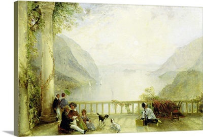 Figures On A Balcony, Probably At Westpoint, C.1840-45