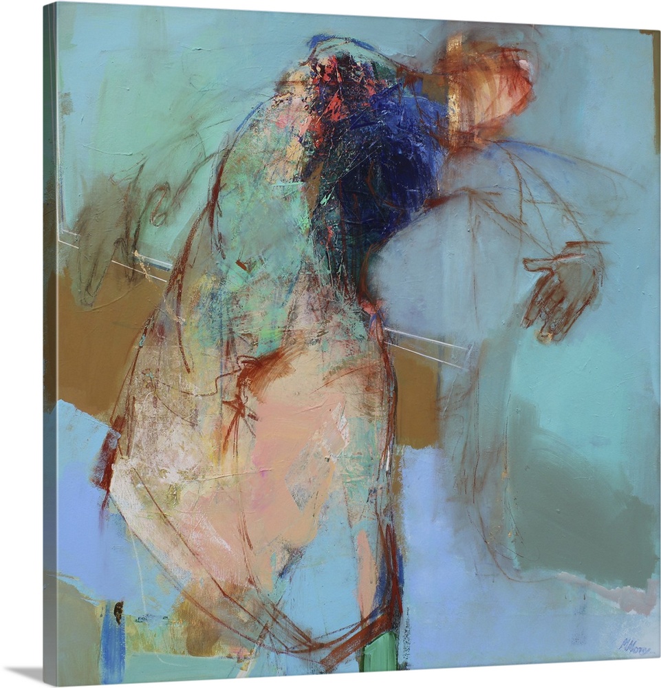 Finding balance, 2020. (Originally acrylics and pastels on canvas.)