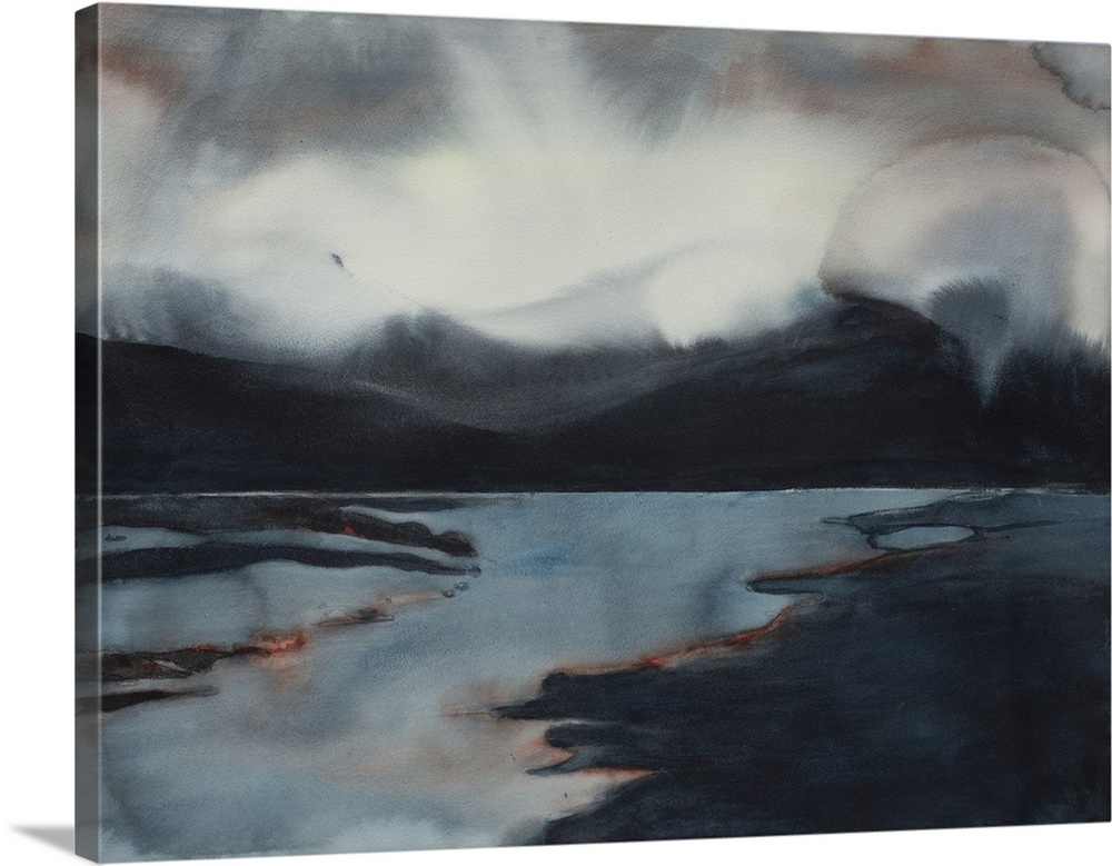 Fjord 2, 2025. (Originally a watercolor.)