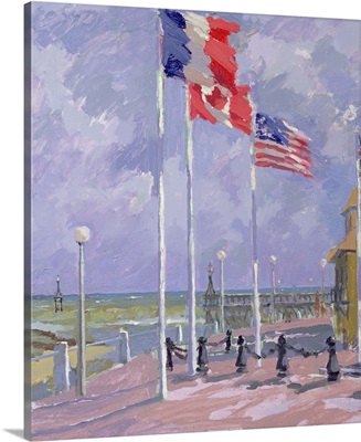 Flags at Courseulles, Normandy