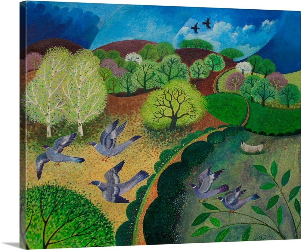 Flight, 2009 (acrylic ink and gouche on paper) by Lisa Graa Jensen.