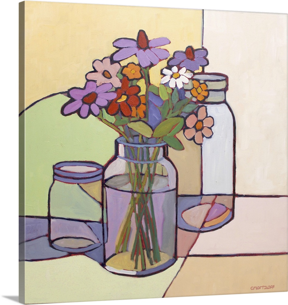 Floral harmony, 2023. (Originally oil on canvas.)