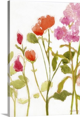 Floral With Orange And Pink Roses,  2024