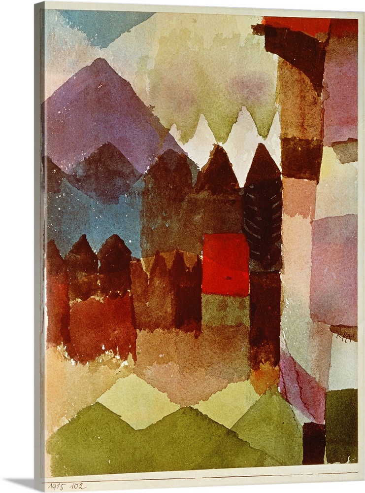 Fohn Wind in Franz Marc's Garden, 1915 (no 102) (originally w/c on paper on cardboard) by Klee, Paul (1879-1940)