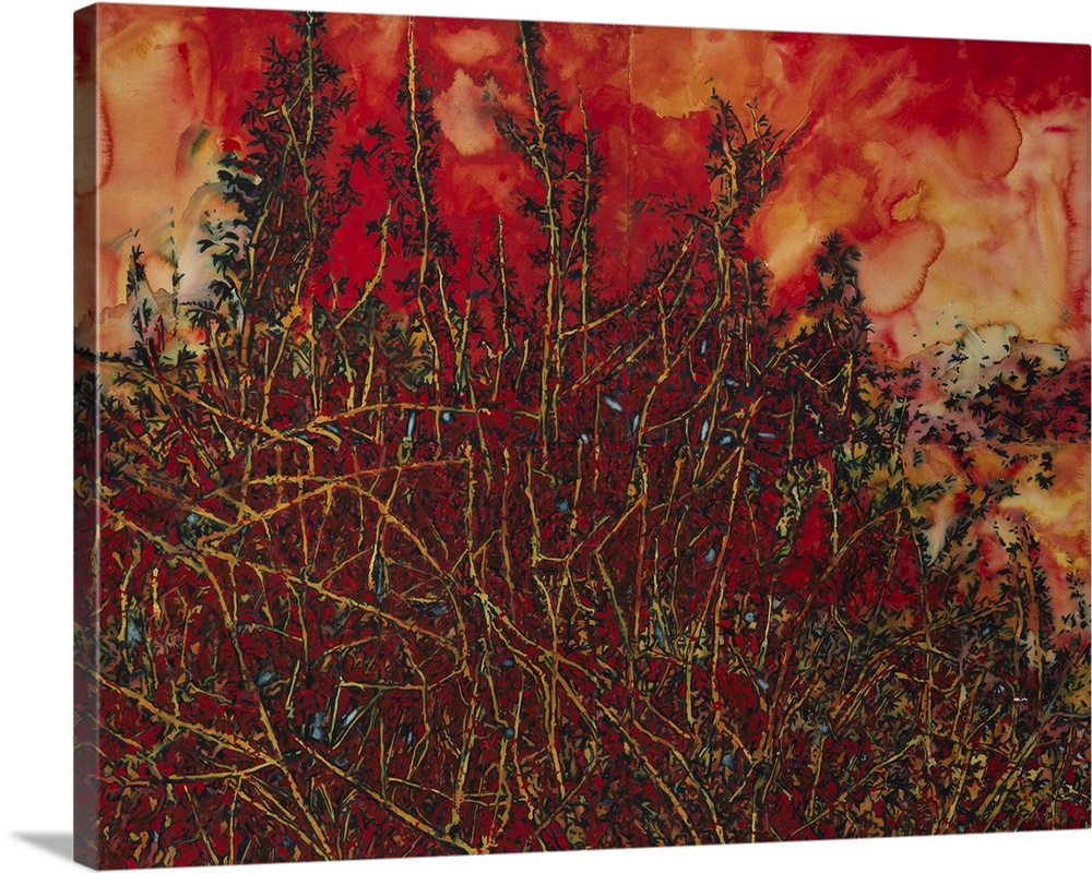Forest Fire, 2022 (originally watercolour on arches paper) by Dean, Graham (b.1951).