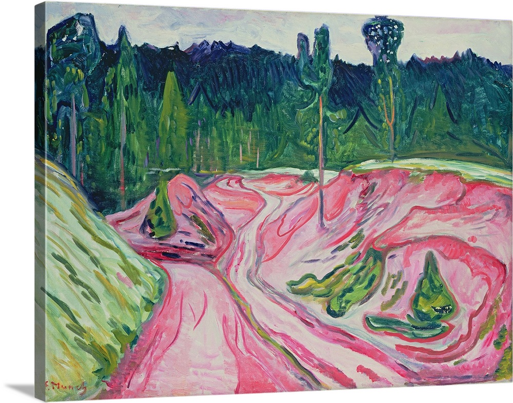 Forest in Thuringia, c.1904 (originally oil on canvas) by Munch, Edvard (1863-1944)