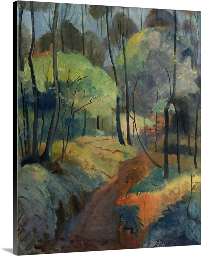 XKH141453 Forest Path, 1920 (oil on canvas)  by Maetzel-Johannsen, Dorothea (1886-1930); 78.3x66.3 cm; Hamburger Kunsthall...