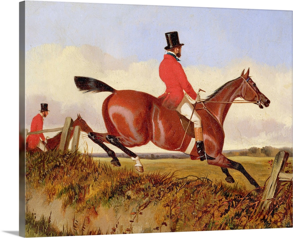Foxhunting: Clearing a Bank, c.1840