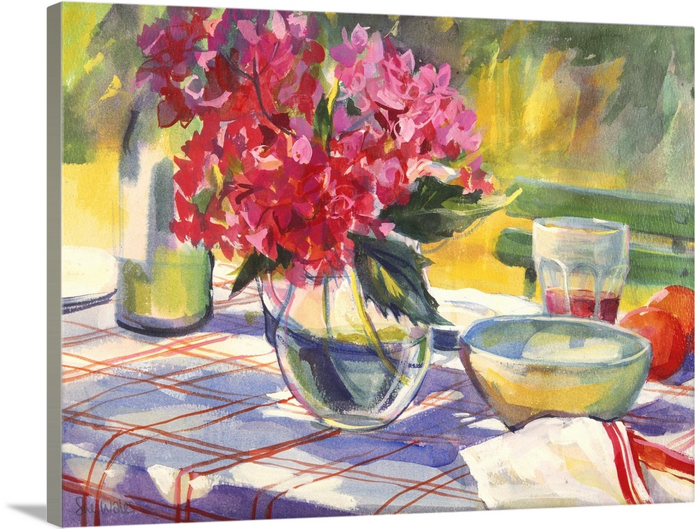 French garden table, 1999, gouache on paper.